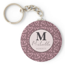 Individuelle Name Monogramm Anfangsdoodle Herz