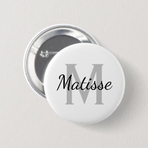 individuelle Name monogramm Button