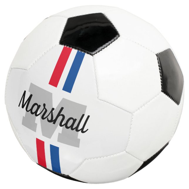 individuelle Name-Monogramm-Fußball-Geschenk Fußball (Dreiviertel)