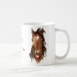 Individuelle Name Monogramm Pferd mit Attitude Kaffeetasse<br><div class="desc">Individuelle Name Monogramm Pferd mit Attitude</div>