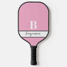 Individuelle Name Monogramm Pink Pickleball Paddel Schläger
