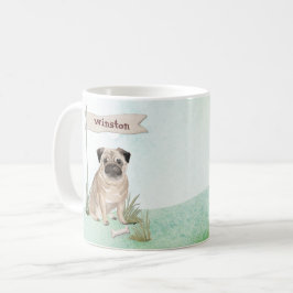 Individuelle Name Mops Haustier Kaffeetasse