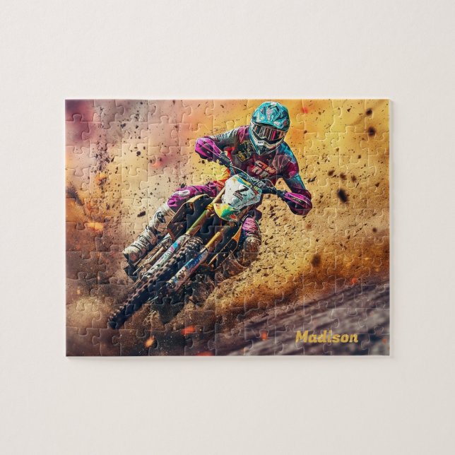 Individuelle Name Motocross (Horizontal)