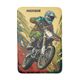 Individuelle Name Motocross Badematte
