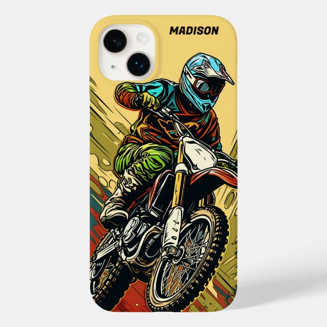 Individuelle Name Motocross Case-Mate iPhone 14 Plus Hülle (Rückseite)