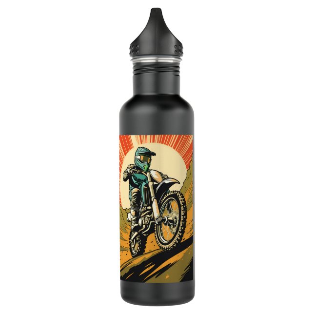 Individuelle Name Motocross Edelstahlflasche (Links)