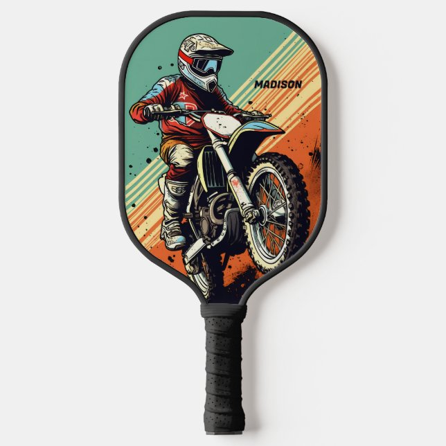 Individuelle Name Motocross Pickleball Schläger (Vorderseite)