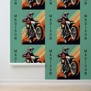 Individuelle Name Motocross Tapete