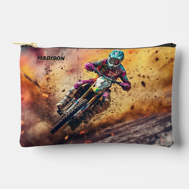 Individuelle Name Motocross Zubehörtasche (Vorderseite)