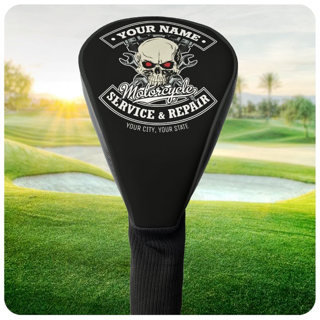 Individuelle Name-Motorradgarage Golf Headcover (Von Creator hochgeladen)
