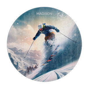 Individuelle Name Mountain Skier Schneidebrett