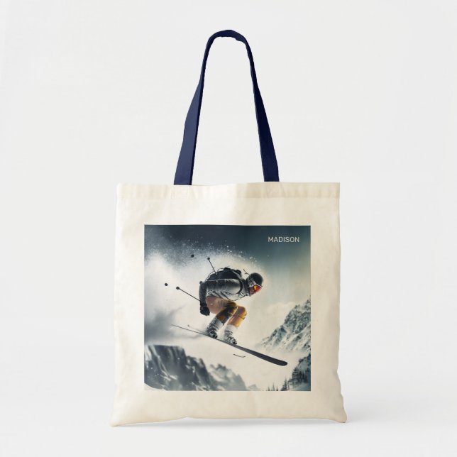 Individuelle Name Mountain Skier Tragetasche (Vorne)