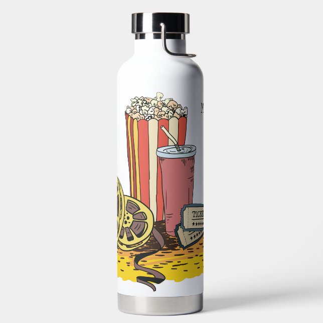 Individuelle Name Movie Buff Trinkflasche (links)