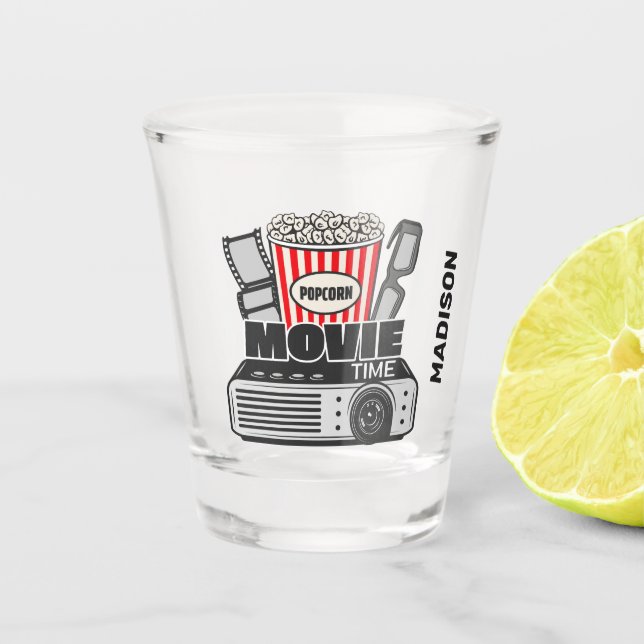 Individuelle Name Movie Time Schnapsglas (Vorderseite)