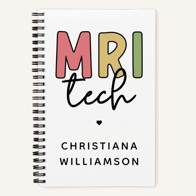 Individuelle Name MRI Tech | Geschenke von MRT-Tec Notizbuch (Vorderseite)