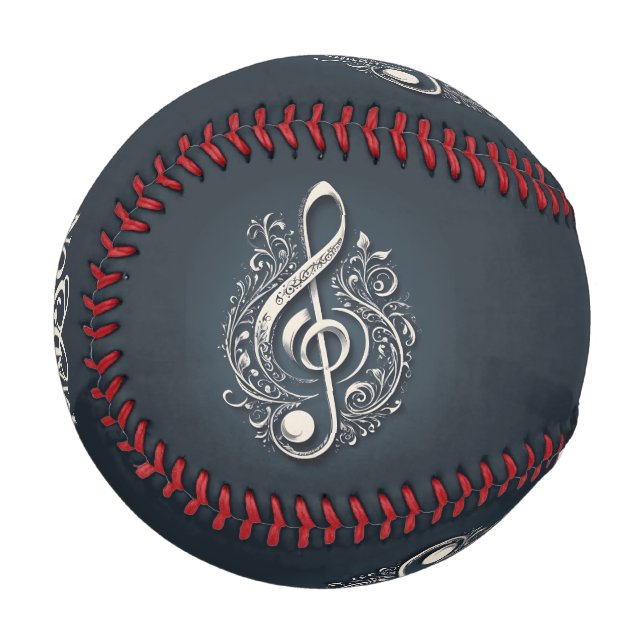 Individuelle Name Musical Clef Hinweis Baseball (Vorderseite Links)