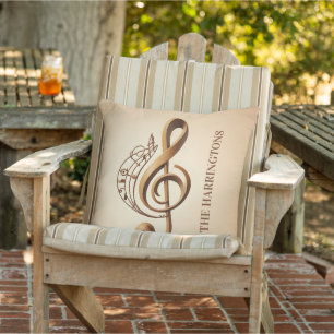 Individuelle Name Musical Clef Hinweis Kissen