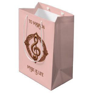 Individuelle Name Musical Clef Hinweis Mittlere Geschenktüte
