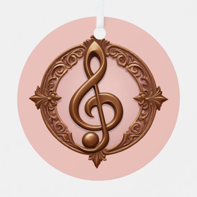 Individuelle Name Musical Clef Hinweis Ornament Aus Metall (Vorderseite)