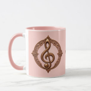 Individuelle Name Musical Clef Hinweis Tasse