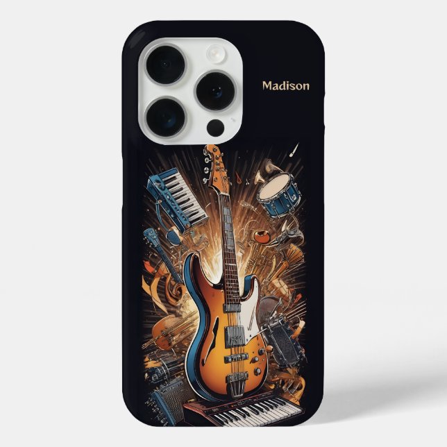 Individuelle Name Musikinstrumente Case-Mate iPhone Hülle (Rückseite)