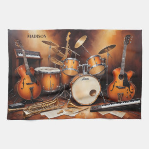 Individuelle Name Musikinstrumente Geschirrtuch