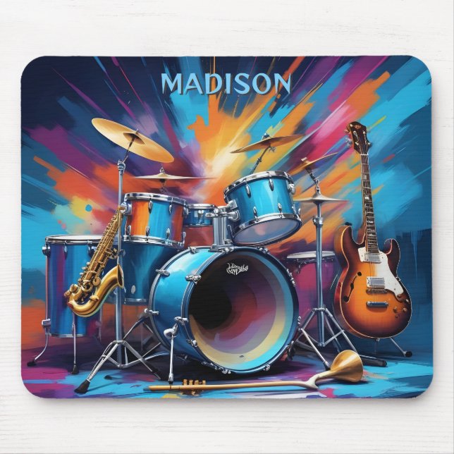 Individuelle Name Musikinstrumente Mousepad (Vorne)