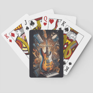 Individuelle Name Musikinstrumente Spielkarten