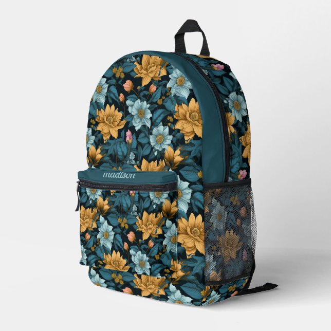 Individuelle Name-Muster Bedruckter Rucksack (Rückseitige Ecke Rechts)