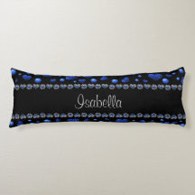 Individuelle Name, Muster des blauen Herzens Glitz