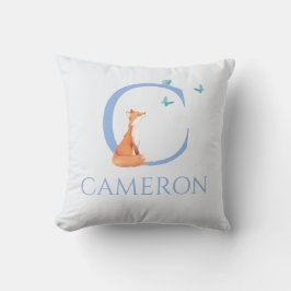 Individuelle Name My Little Fox sieht Schmetterlin Kissen