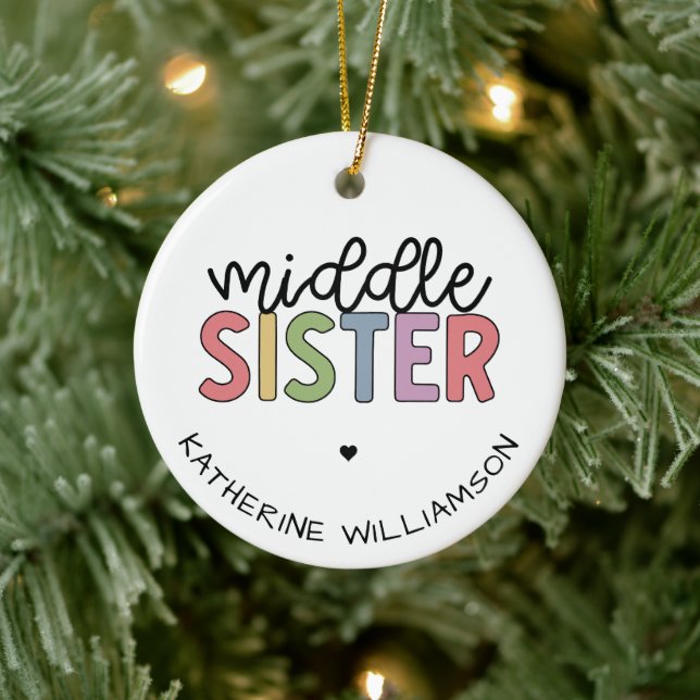 Individuelle Name Naher Minister Niedlich Personal Keramik Ornament (Baum)
