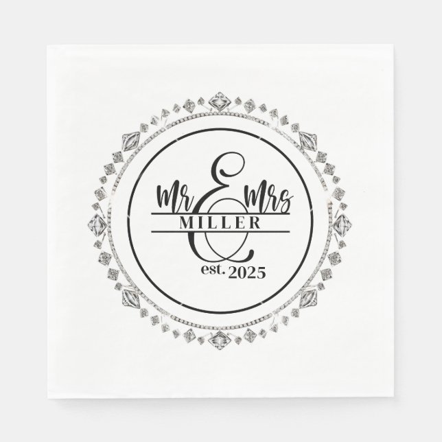 Individuelle Name Napkins Serviette (Vorderseite)