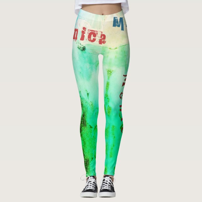 Individuelle Name Natur Leggings (Vorderseite)