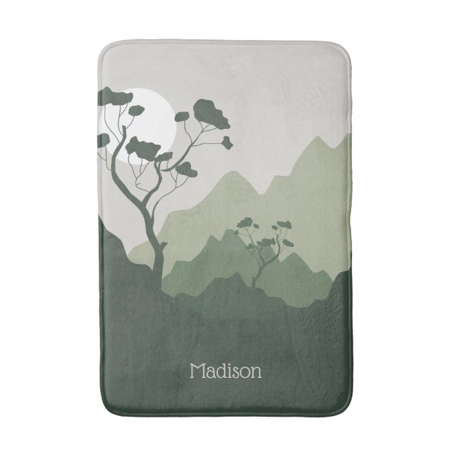Individuelle Name Nature Illustration Badematte (Vorderseite Vertikal)