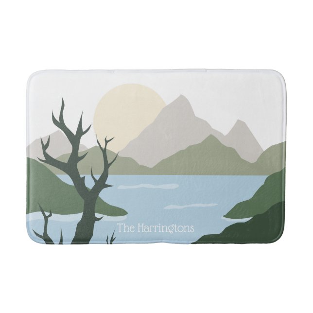 Individuelle Name Nature Illustration Badematte (Vorderseite)