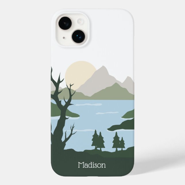 Individuelle Name Nature Illustration Case-Mate iPhone 14 Plus Hülle (Rückseite)