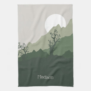Individuelle Name Nature Illustration Geschirrtuch