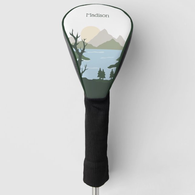 Individuelle Name Nature Illustration Golf Headcover (Vorderseite)