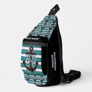 Individuelle Name Nautical Anchor Crossbody Bag