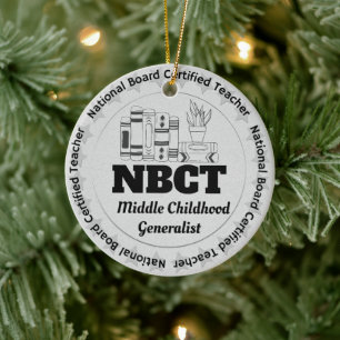Individuelle Name NBCT Middle Chilhood Teacher Gif Keramik Ornament