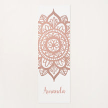 Individuelle Name Neue Rose Gold Mandala White