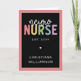 Individuelle Name Neuro Nurse Neuroscience Geschen Karte