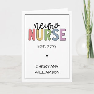 Individuelle Name Neuro Nurse Neuroscience Geschen Karte