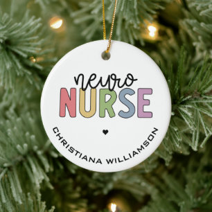 Individuelle Name Neuro Nurse Neuroscience Geschen Keramik Ornament