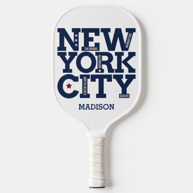 Individuelle Name New York City Pickleball Schläger (Vorderseite)