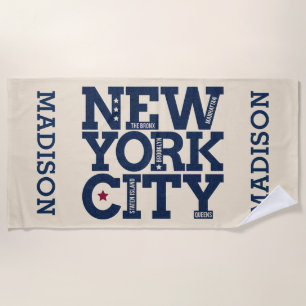 Individuelle Name New York City Typografie Strandt Strandtuch