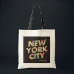 Individuelle Name New York City Typografie Totasch Tragetasche<br><div class="desc">In meinem Geschäft finden Sie weitere NYC-Artikel.</div>
