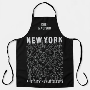 Individuelle Name New York Typografie Schürze