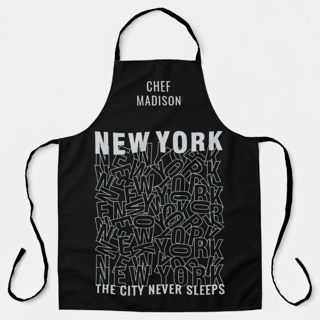 Individuelle Name New York Typografie Schürze (Vorderseite)